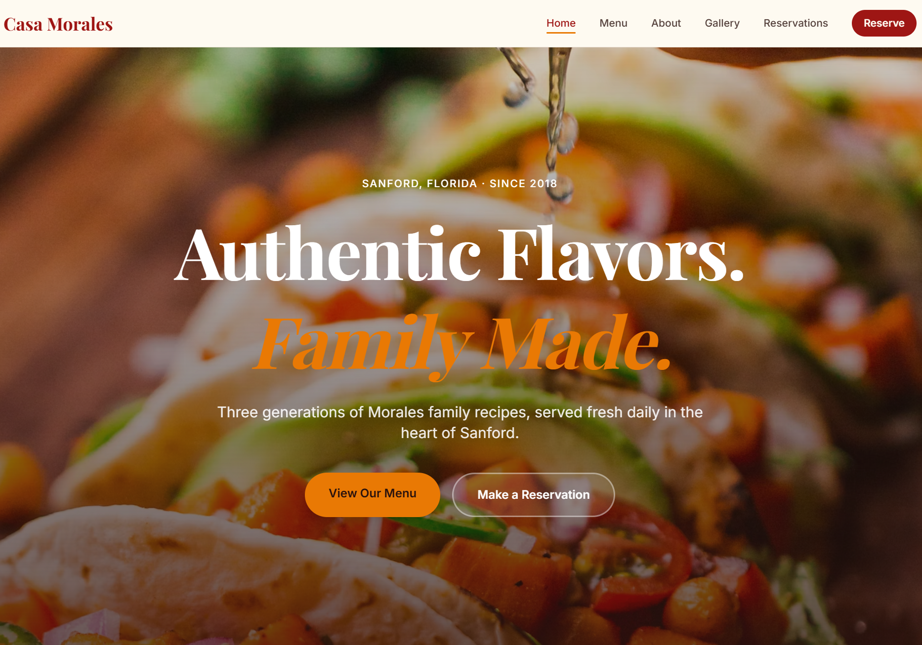 Casa Morales website preview