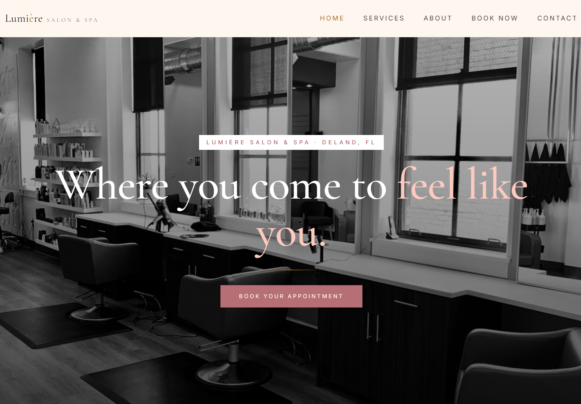 Lumière Salon & Spa website preview