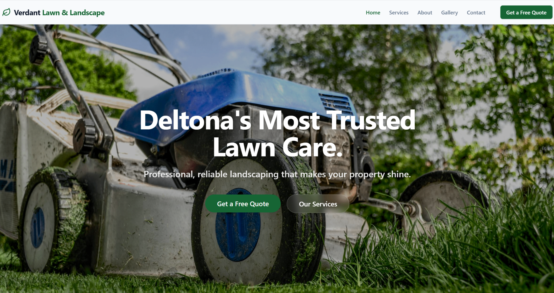 Verdant Lawn & Landscape website preview